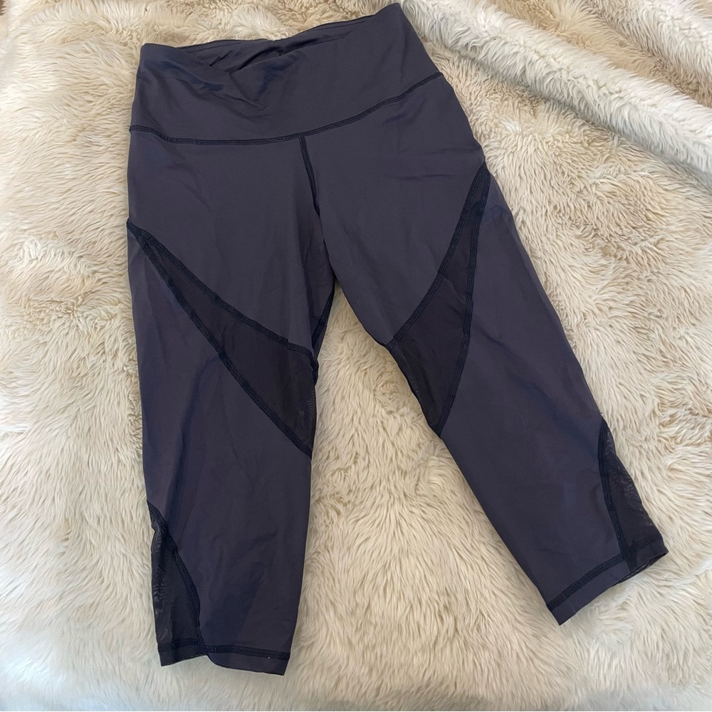 Varley cropped mesh navy leggings